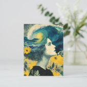 Collage of Ocean Brain Waves Postkarte (Stehend Vorderseite)