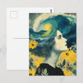 Collage of Ocean Brain Waves Postkarte (Vorne/Hinten)