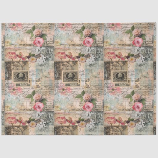 Collage of old postcards seidenpapier (Vorderseite)