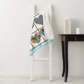 Collage of Painted Hearts (light blue), with Quote Sherpadecke (Beispiel)