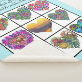 Collage of Painted Hearts (light blue), with Quote Sherpadecke (3/4)