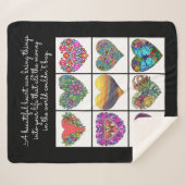 Collage of Painted Hearts, mit Zitat Sherpadecke (Vorderseite (Horizontal))