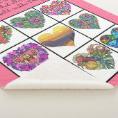 Collage of Painted Hearts (on pink), with Quote Sherpadecke (3/4)