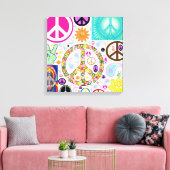 Collage of Peace Leinwanddruck (Insitu (Wohnzimmer))