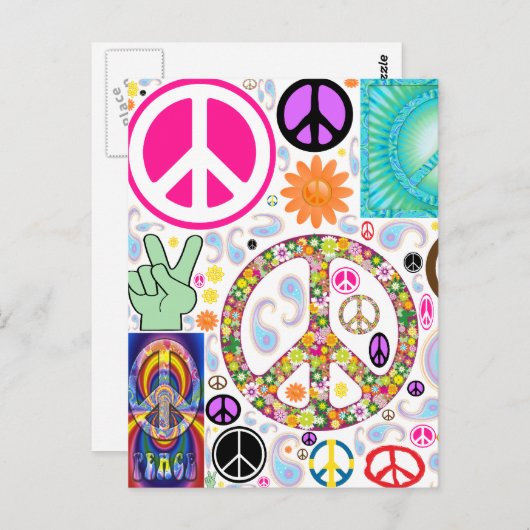 Collage of Peace Postkarte (Vorne/Hinten)