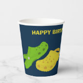 Collage of Plastic Shoes Navy Blue Birthday Party Pappbecher (Vorderseite)