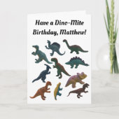 Collage of Plastic Toy Dinosaurier Custom Karte (Vorderseite)