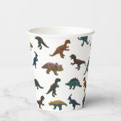 Collage of Plastic Toy Dinosaurier und Ihre Botsch Pappbecher (Rückseite)