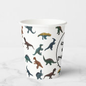 Collage of Plastic Toy Dinosaurier und Ihre Botsch Pappbecher (Rechts)