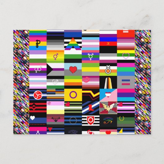 Collage of Pride Flags Postkarte (Vorderseite)
