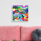 Collage of Puerto Rico Tropical Caribbean Art Leinwanddruck (Insitu (Wohnzimmer))
