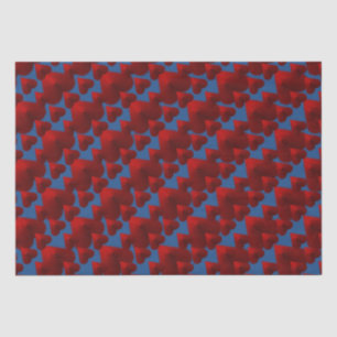 Collage of Red Hearts Seidenpapier