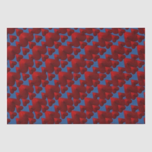 Collage of Red Hearts Seidenpapier (Vorderseite)