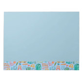 Collage of School Supplies on Blue Notizblock (Vorderseite)