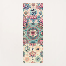 Collage of Turquoise and peach Mandalases Yogamatte