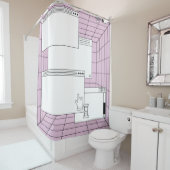 Collage of user interface elements. Cyberpunk und  Duschvorhang (Beispiel)