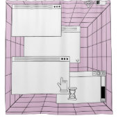 Collage of user interface elements. Cyberpunk und  Duschvorhang (Vorderseite)