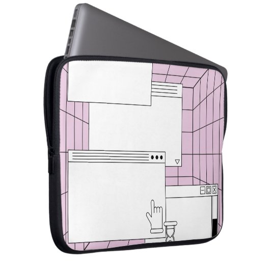 Collage of user interface elements. Cyberpunk und Laptopschutzhülle (Vorne Rechts)