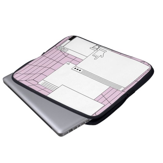 Collage of user interface elements. Cyberpunk und Laptopschutzhülle (Vorne Knopf)