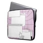 Collage of user interface elements. Cyberpunk und Laptopschutzhülle (Vorderseite Links)