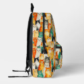 Collage of Watercolor Cats Pattern Bedruckter Rucksack (Links)