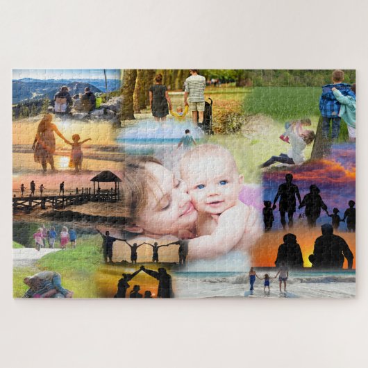 Collage of Your Family Fotos Puzzle (Horizontal)