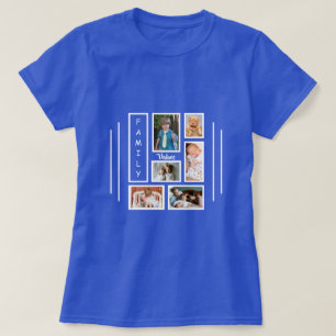 Collage Overlay für Familienfotografie Personalisi T-Shirt