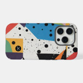 Collage Paper Black Dots iPhone Hülle (Rückseite (Horizontal))
