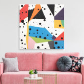 Collage Paper Black Dots Leinwanddruck (Insitu (Wohnzimmer))