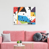 Collage Paper Black Dots Leinwanddruck (Insitu (Wohnzimmer))