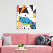 Collage Paper Black Dots Leinwanddruck (Insitu (Wohnzimmer))