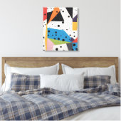 Collage Paper Black Dots Leinwanddruck (Insitu (Schlafzimmer))