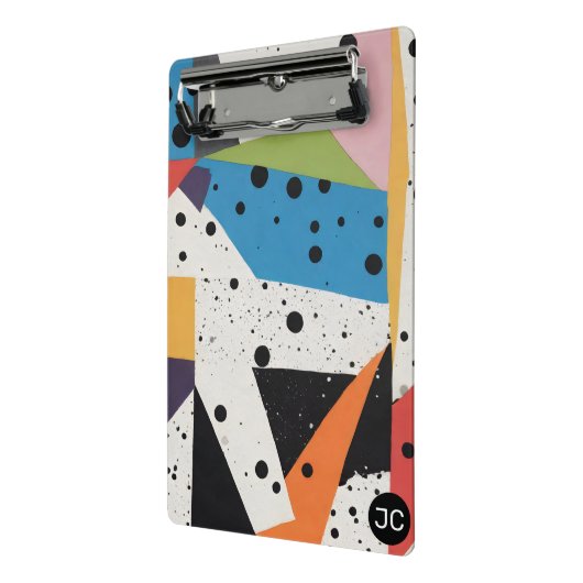 Collage Paper Black Dots Mini Klemmbrett (Gewinkelt2)