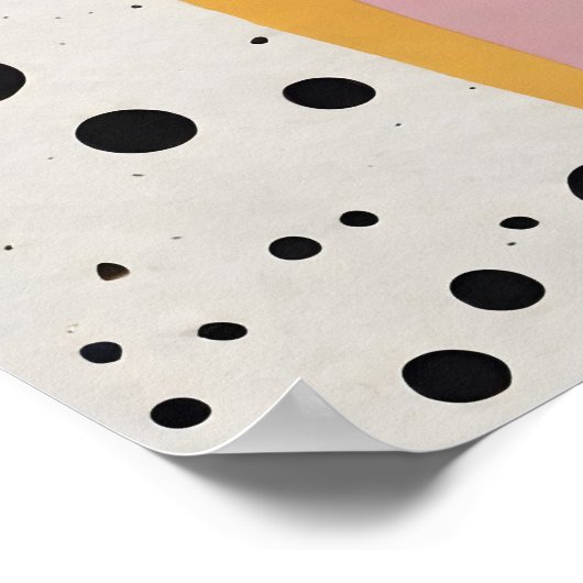 Collage Paper Black Dots Poster (Ecke)