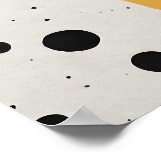 Collage Paper Black Dots Poster (Ecke)