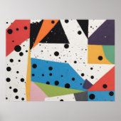 Collage Paper Black Dots Poster (Vorne)