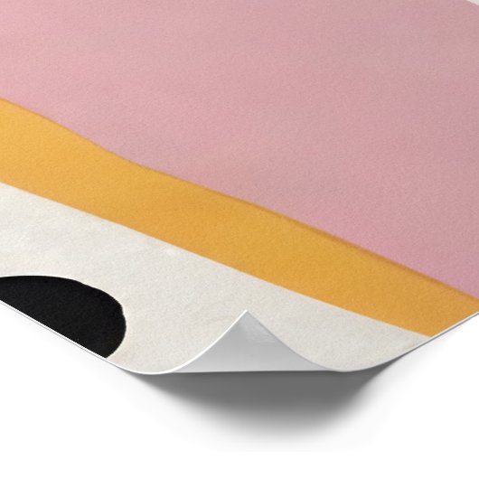 Collage Paper Black Dots Poster (Ecke)