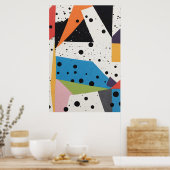 Collage Paper Black Dots Poster (Küche)