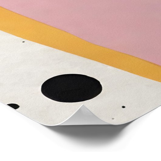 Collage Paper Black Dots Poster (Ecke)