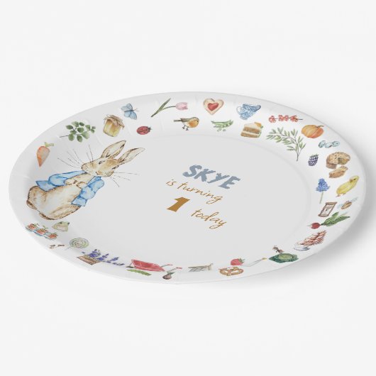 Collage Peter der Kanbit Pappteller (Schrägansicht)