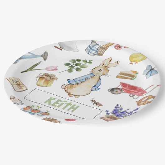 Collage Peter der Kanbit Pappteller (Schrägansicht)