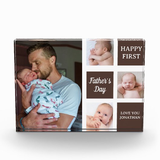 Collage Photos First Father's Day Fotoblock (Vorderseite)