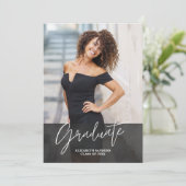 Collage Photos Modern and Minimalist Graduation Einladung (Stehend Vorderseite)