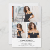 Collage Photos Modern and Minimalist Graduation Einladung (Rückseite)