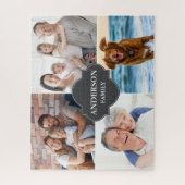 Collage photos with family name multi pictures puzzle (Vertikal)