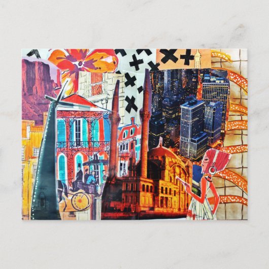 Collage Postkarte (Vorderseite)