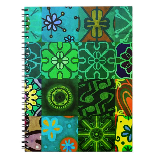 Collage Print 2 Notebook Notizblock (Vorderseite)