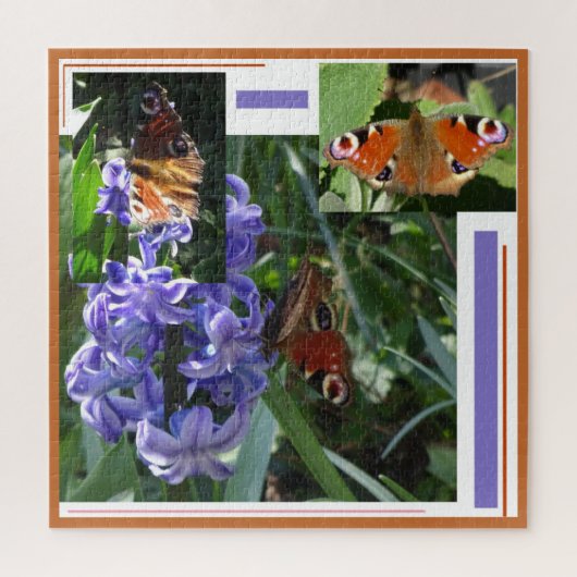 Collage Puzzle: Pfauenschmetterling Puzzle (Vertikal)