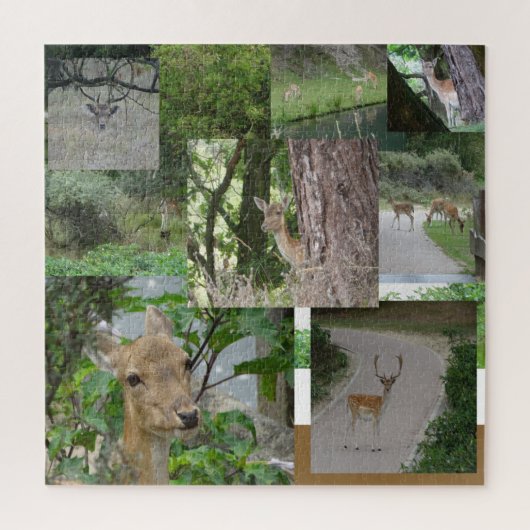 Collage Puzzle: Sauberes Hirsch Puzzle (Vertikal)
