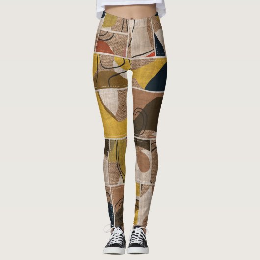 Collage Quilt: Mixed Print. Leggings (Vorderseite)
